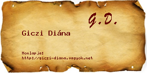 Giczi Diána névjegykártya